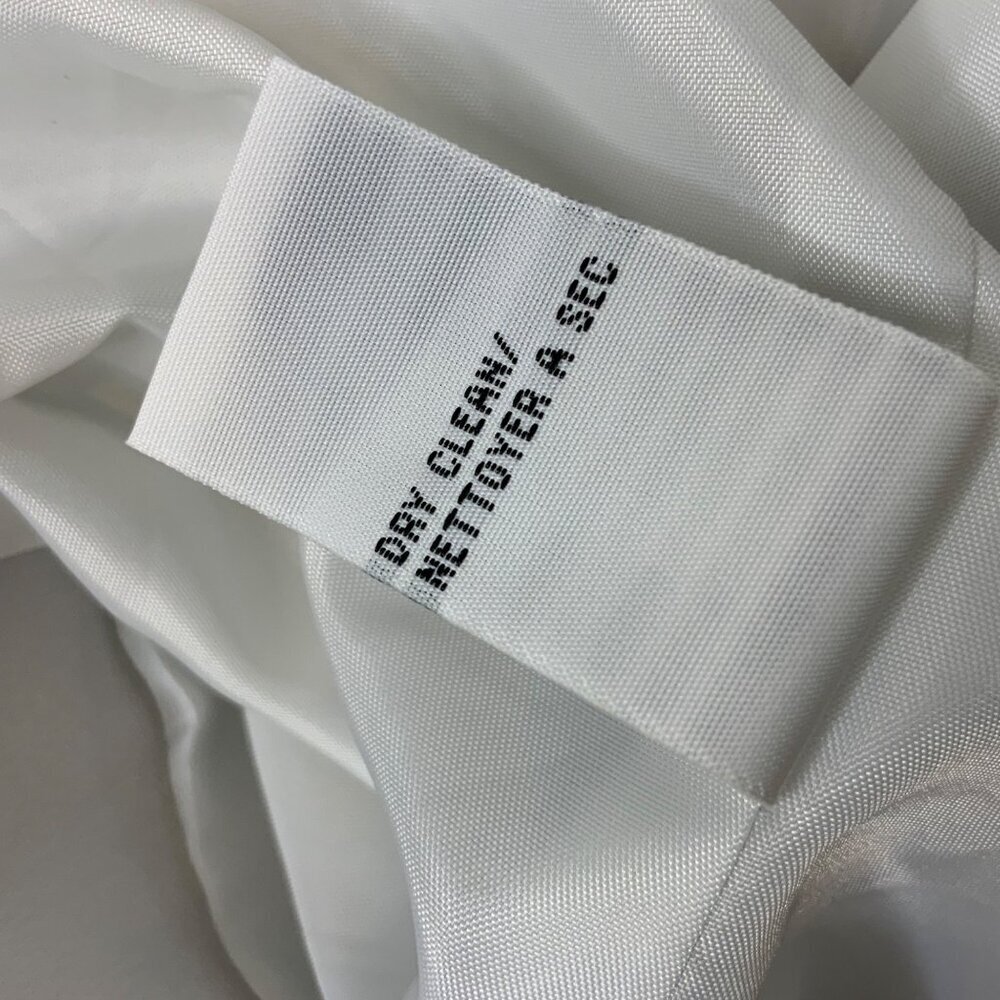 Calvin Klein Cream white Cropped Suit Jacket zipper down front women’s size 8 - Picture 11 of 11